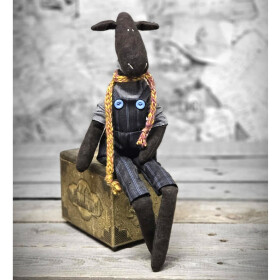 Design Stoffpferd im Tilda-Stil 42 cm