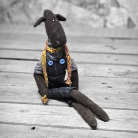 Design Stoffpferd im Tilda-Stil 42 cm