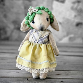 Vintage Künstlerschaf Mädchen 33 cm