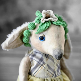 Vintage Künstlerschaf Mädchen 33 cm