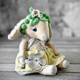 Vintage Künstlerschaf Mädchen 33 cm