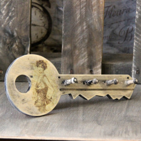Vintage Hakenleiste Schlüssel 25x9,5x3,5 cm Modell 4