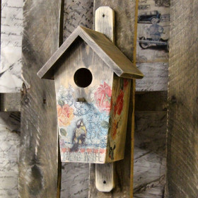 Nistkästen Vintage Vogelhaus 14x13x30,5cm Nistplatz Nistkasten Vogel Haus Shabby