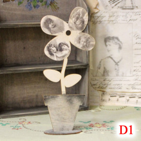 Vintage Blumen-Standdeko, 27cm
