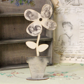 Vintage Blumen-Standdeko, 27cm D1