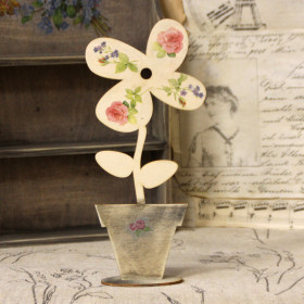 Vintage Blumen-Standdeko, 27cm D5