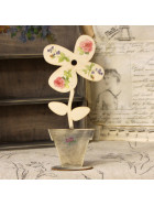 Vintage Blumen-Standdeko, 27cm D5