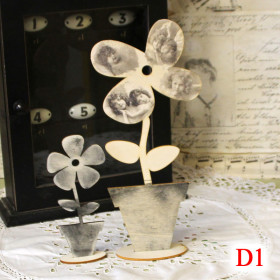 2er Set Vintage Blumen-Standdeko