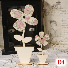 2er Set Vintage Blumen-Standdeko