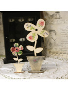 2er Set Vintage Blumen-Standdeko D5
