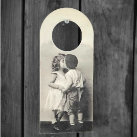 Vintage Holz-Türhänger mit Wunschmotiv