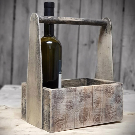 Flaschenständer für 6 Weinflaschen Holz Glasständer Flaschenhalter