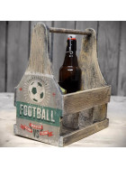 Flaschenständer für 6 Flaschen Holz Glasständer Flaschenhalter Football