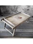 Vintage Frühstückstablett 62x31,3x25cm