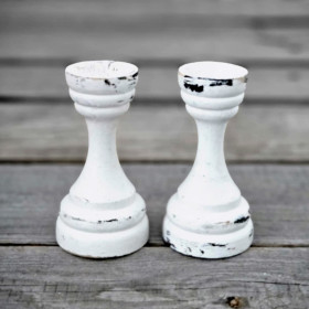 2x Vintage Holz-Eierhalter