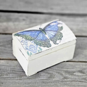 Vintage Holzkästchen 13x8,5x8 cm